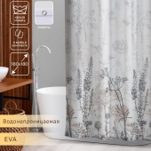 7588673 Штора для ванной Доляна «Силуэт», 180х180 см, EVA, с люверсами