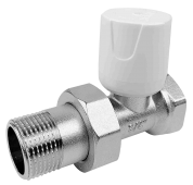 G266.04 Клапан  ручной регулировки прямой 1/2 вн/нар. радиаторн. GAPPO Kvs1.2 м3/ч,