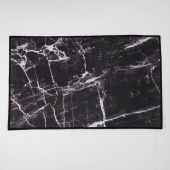 Коврик Доляна «Мрамор», 50х80 см, цвет чёрный